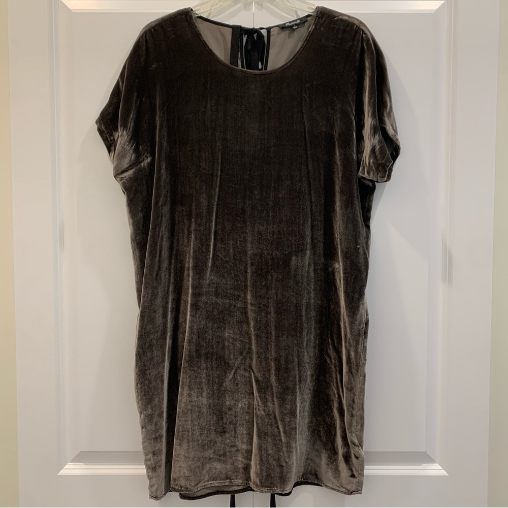 Madewell Gray Velour Dress